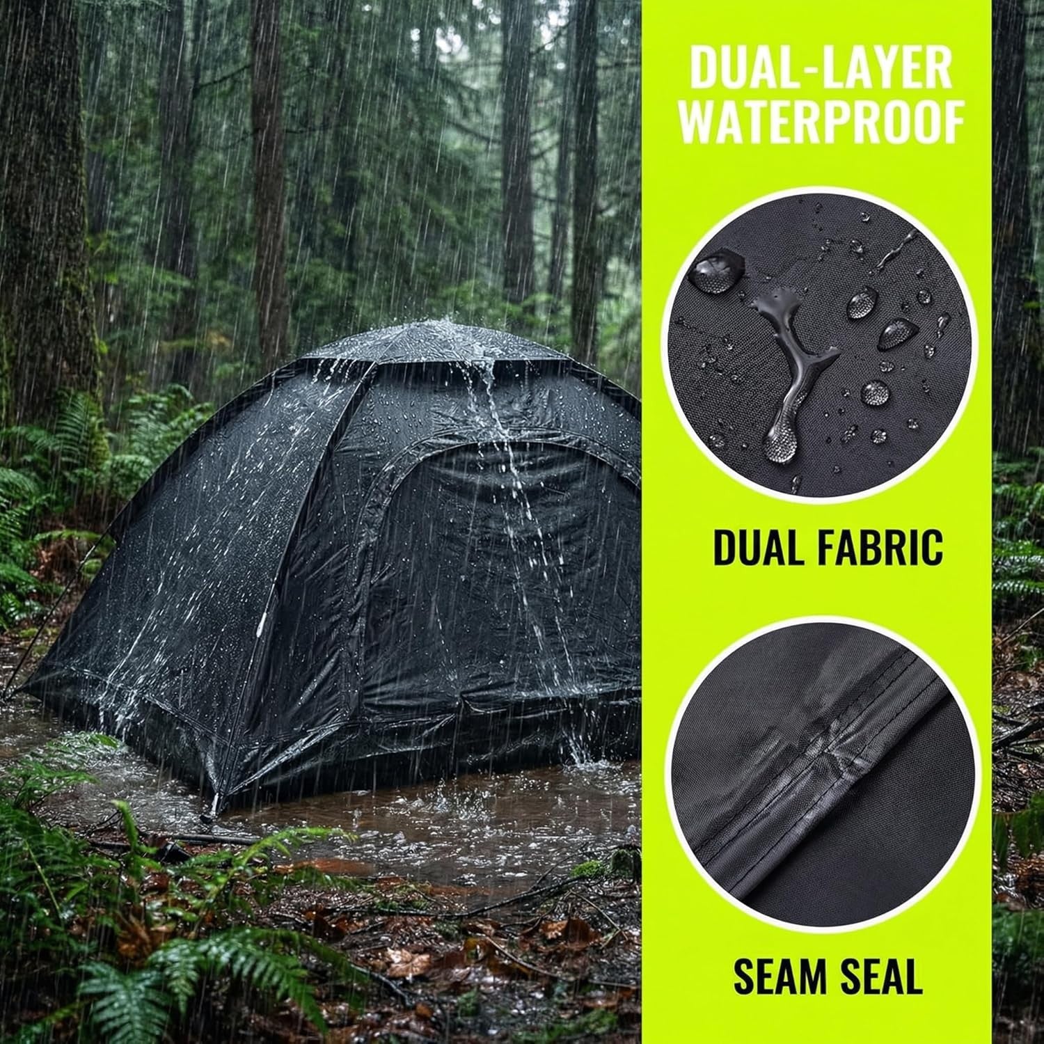 2 Man Pop Up Camping Tent Waterproof Lightweight Instant