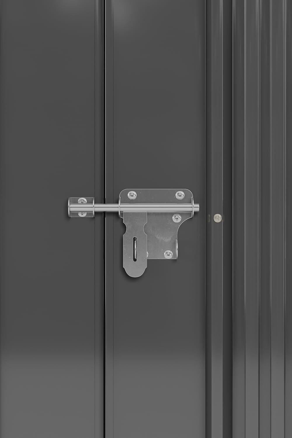 Metal Garden Shed 85x58x178cm Grey Lockable Outdoor Storage Tools