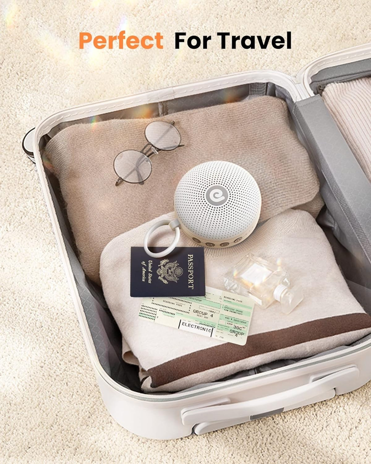 Portable White Noise Machine Baby Sleep Aid Rechargeable 21 Sounds