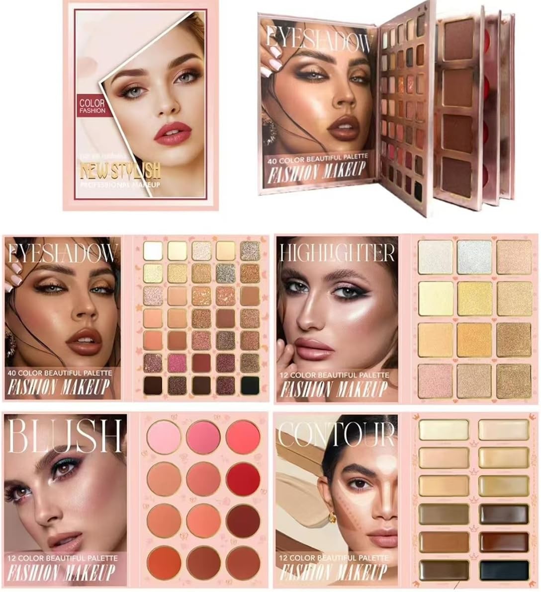 All In One Makeup Palette Set Eyeshadow Blush Contour Lipstick