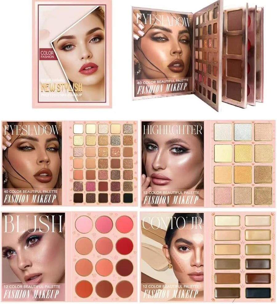 All In One Makeup Palette Set Eyeshadow Blush Contour Lipstick