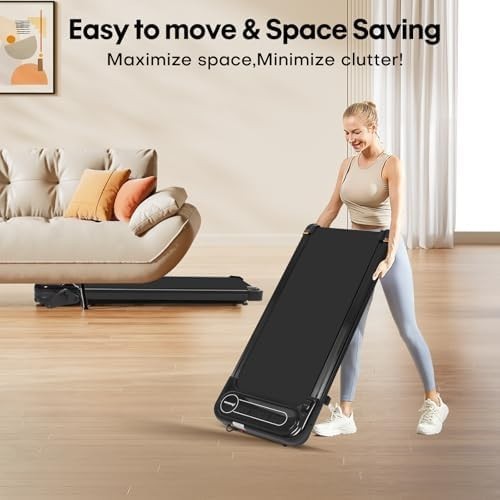 Under Desk Treadmill Walking Pad with Incline 1-6.5 KM/H LED Remote
