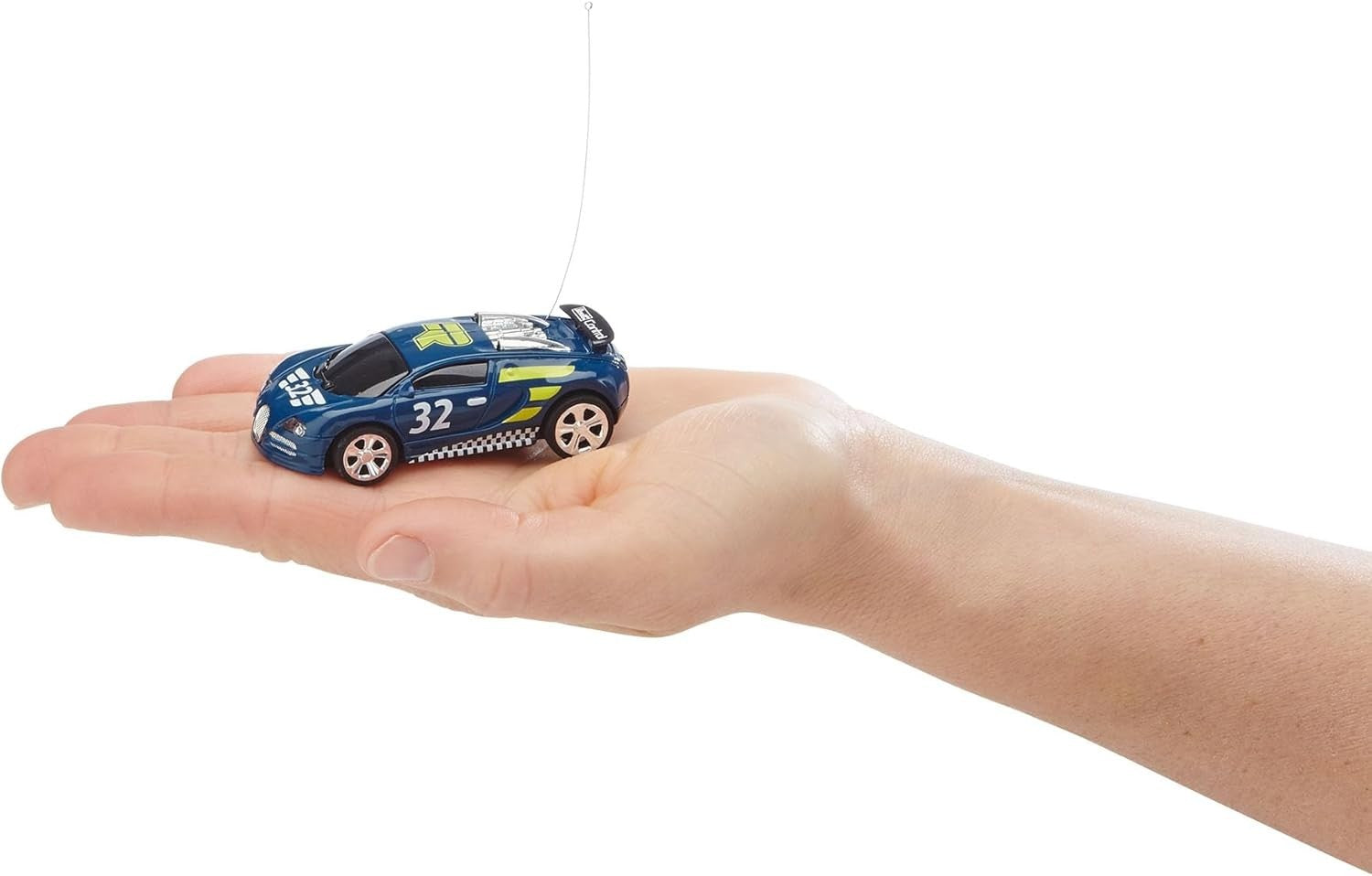 Mini RC Racing Car in Can – 27MHz Remote Control Toy with Cones, Blue 8cm