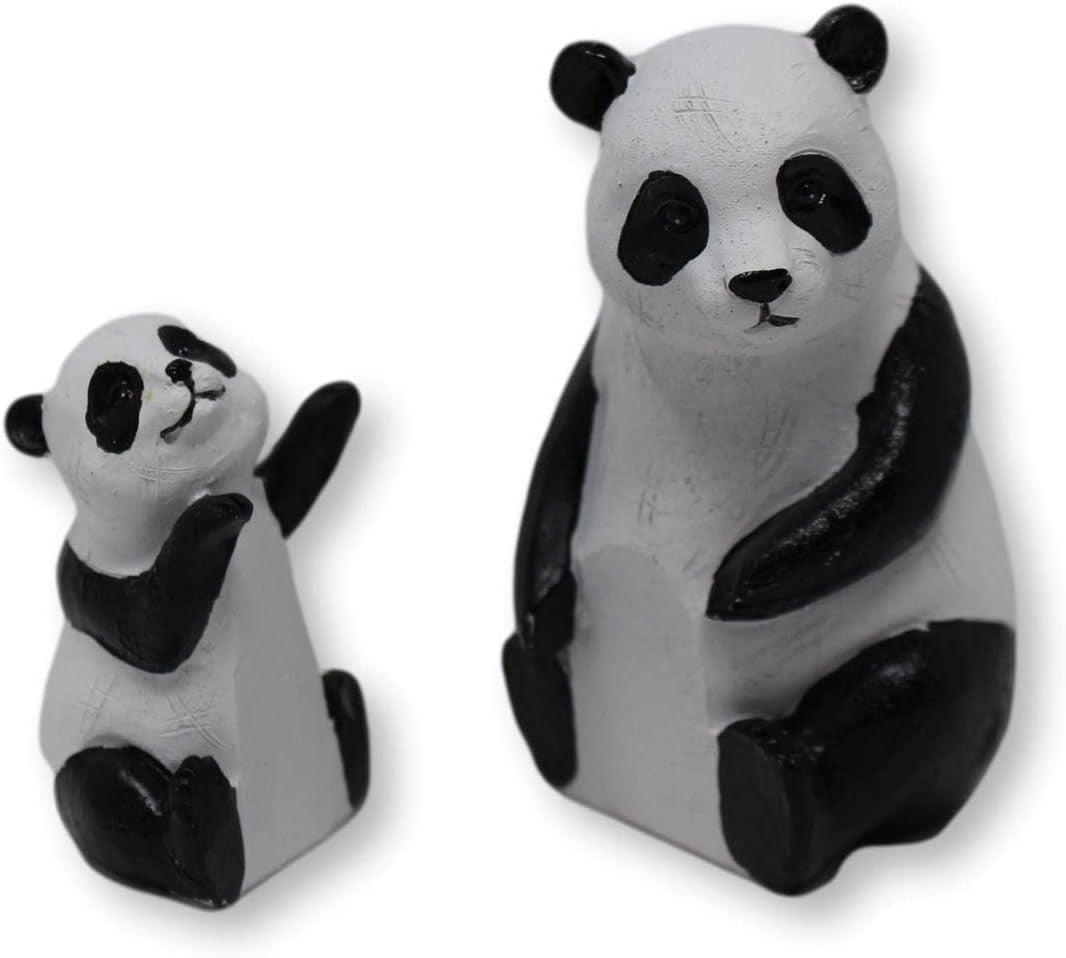 Mother & Baby Panda Ornament Indoor Outdoor Garden Decor Cute Animal Sculpture
