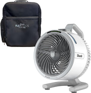 White Portable Misting Fan – 5-Speed Rechargeable Table Fan LED & Cooling Spray