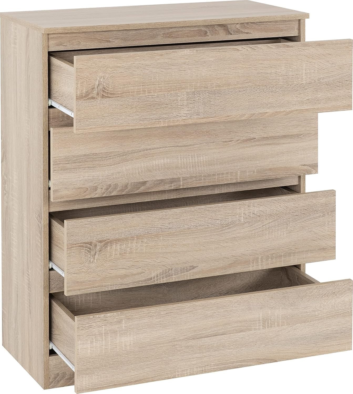Sonoma Oak 4 Drawer Chest Storage Cabinet Wall Mount Bedroom Organizer