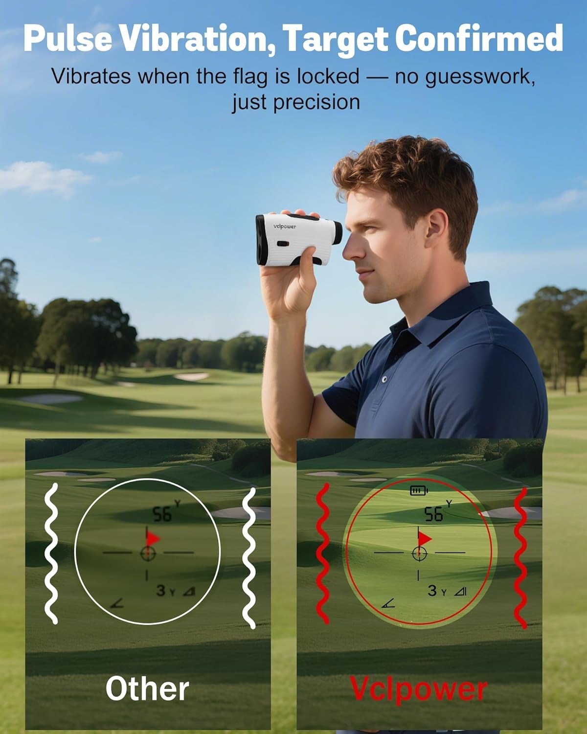 Golf Range Finder 1200 Yards Slope Flag Lock Vibration