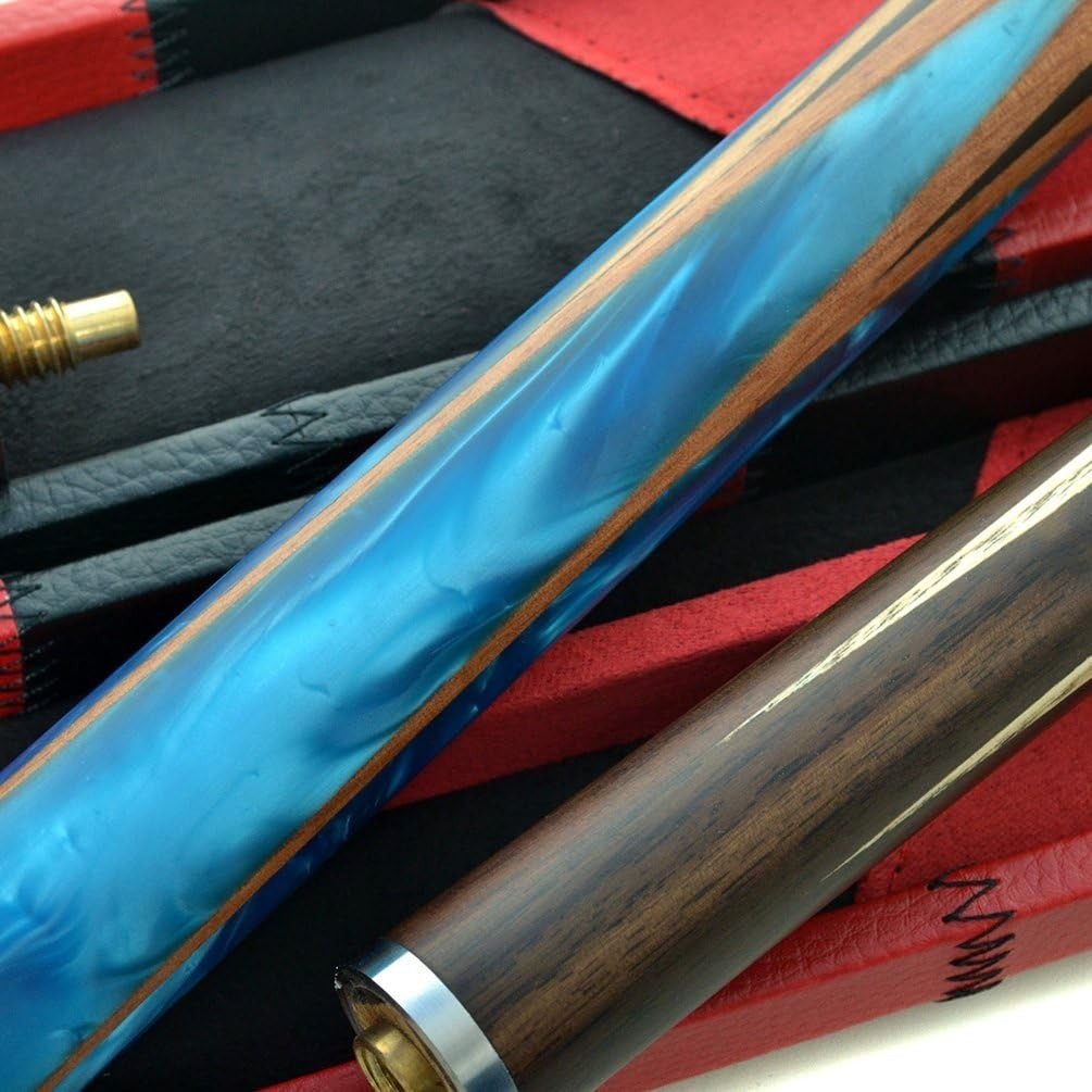 57" 3/4 Joint Snooker Cue 18oz 9.5mm Tip Extensions Hard Case