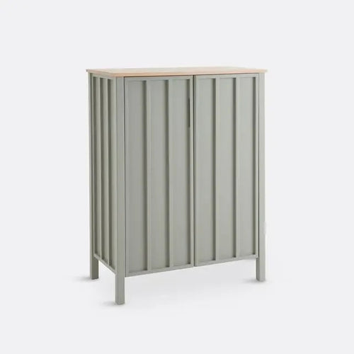 Modern Pine 2 Door Sideboard Cabinet Soft Close FSC Wood Green Oak Finish