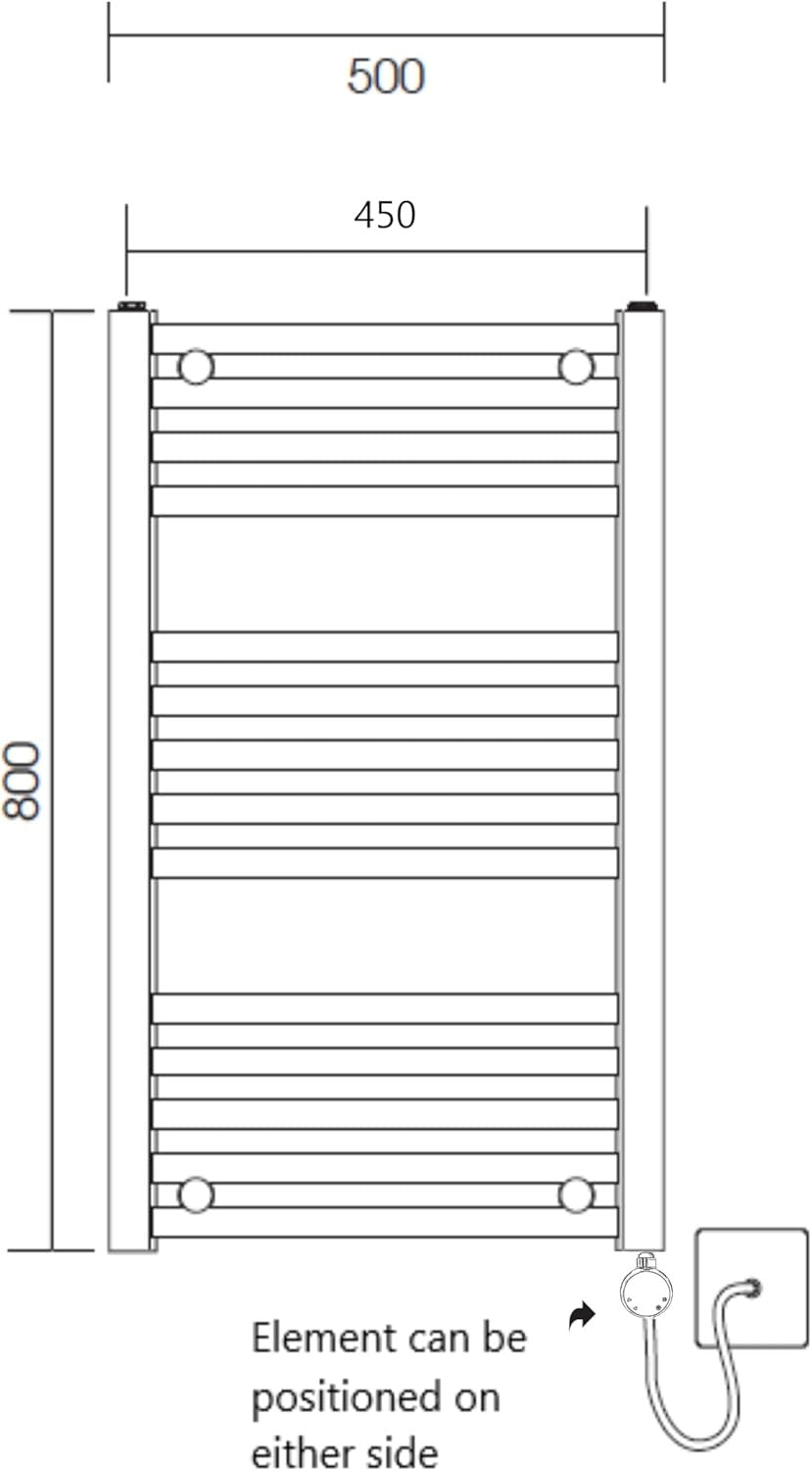 Smart WiFi Heated Towel Rail Electric Bathroom Dryer Timer App