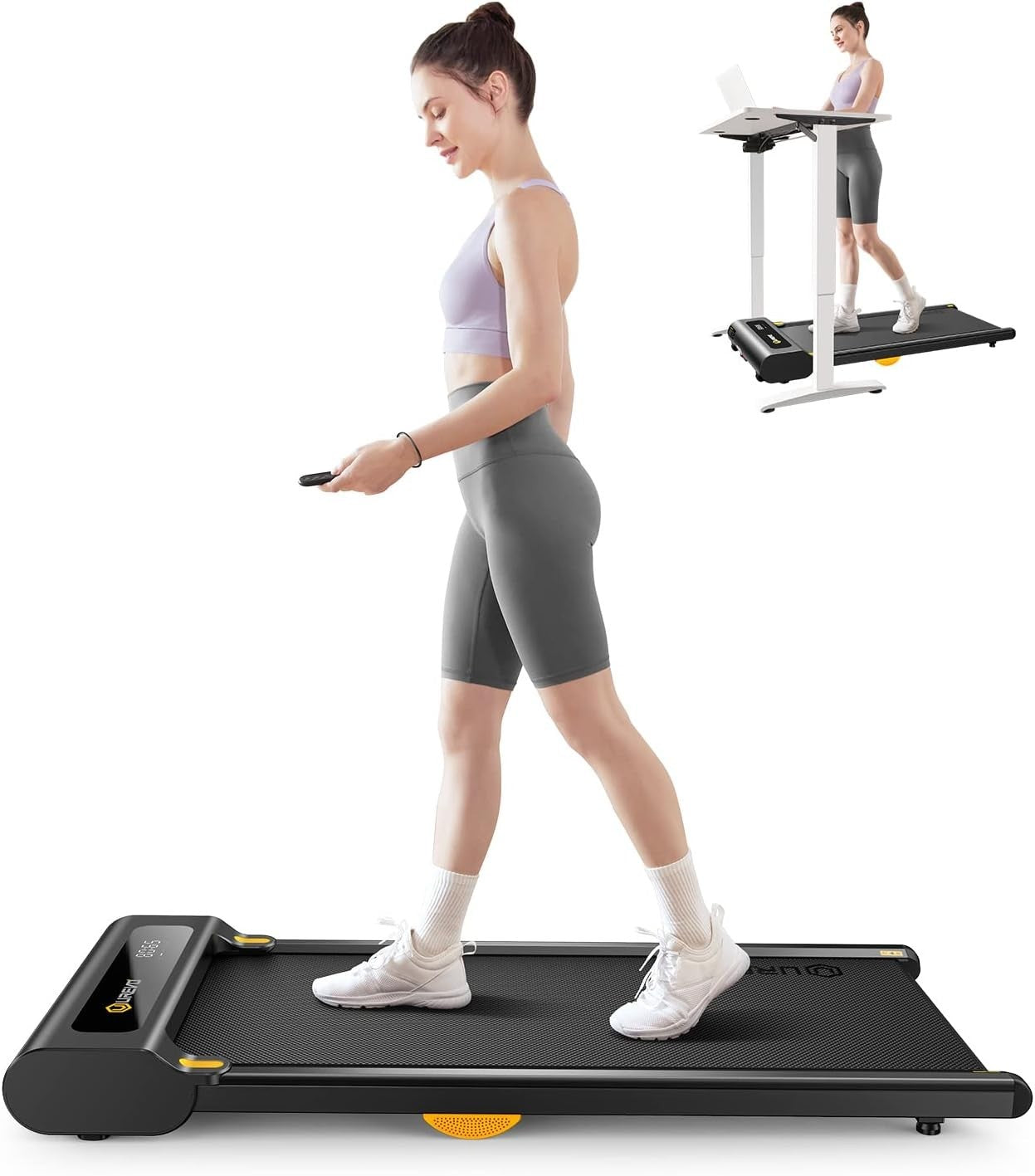 Compact Under Desk Treadmill Walking Pad 0.6-4mph Home Office