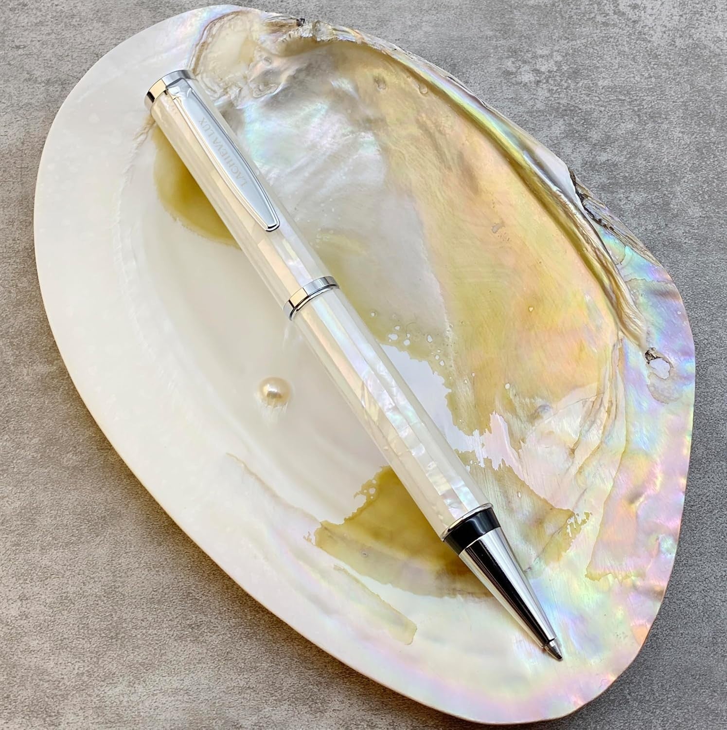 Luxury White Mother of Pearl Ballpoint Pen Gift Set