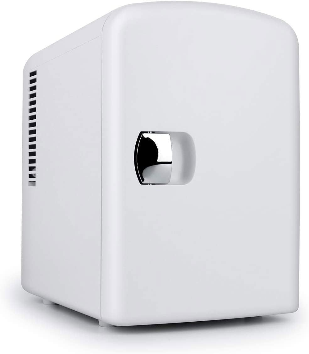 4L UV Mini Fridge | Disinfecting, Cooler & Warmer, Portable White 6 Can
