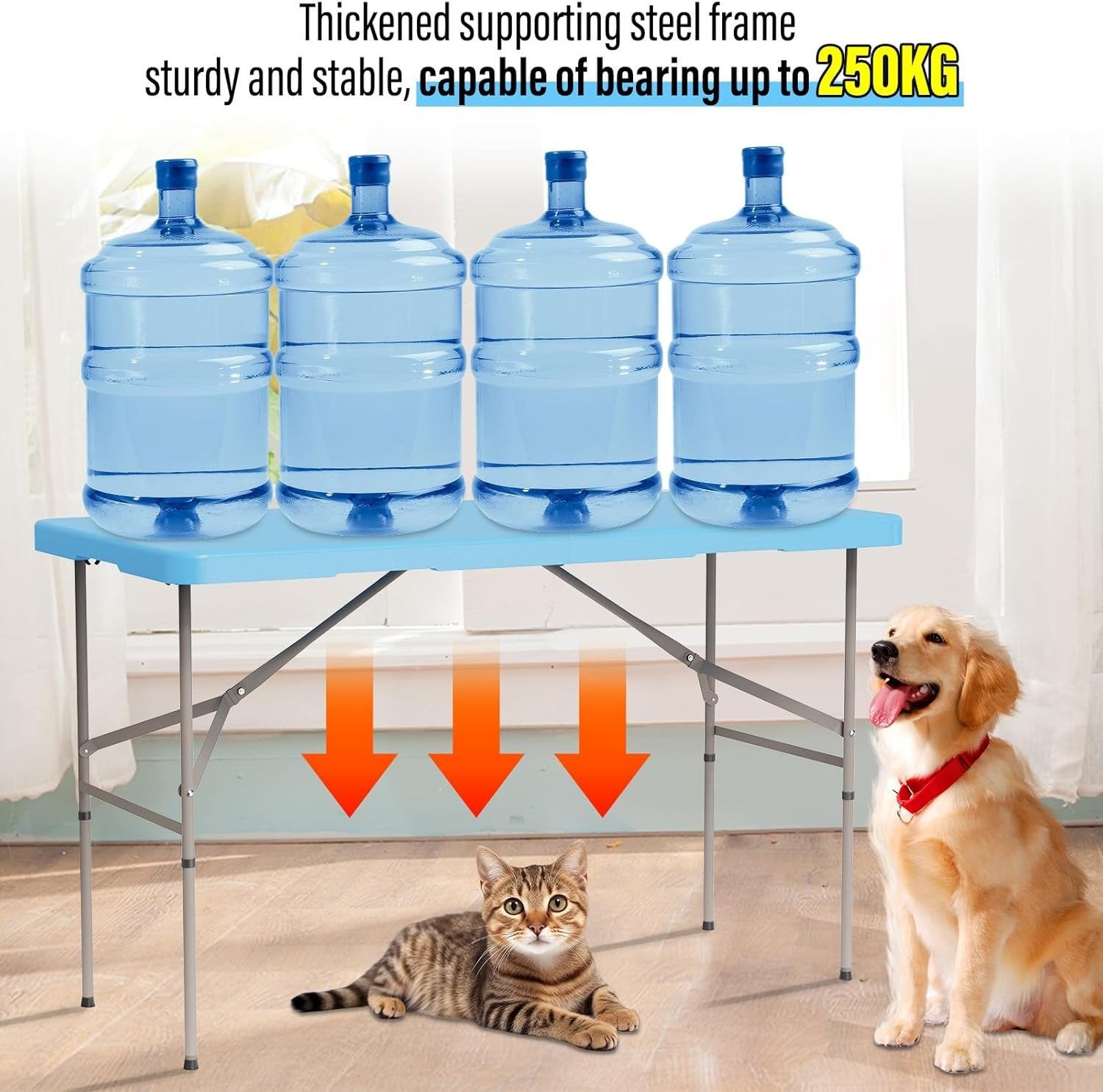 Dog Grooming Table 46'' Foldable Heavy Duty Non Slip Adjustable Arm Large Dogs