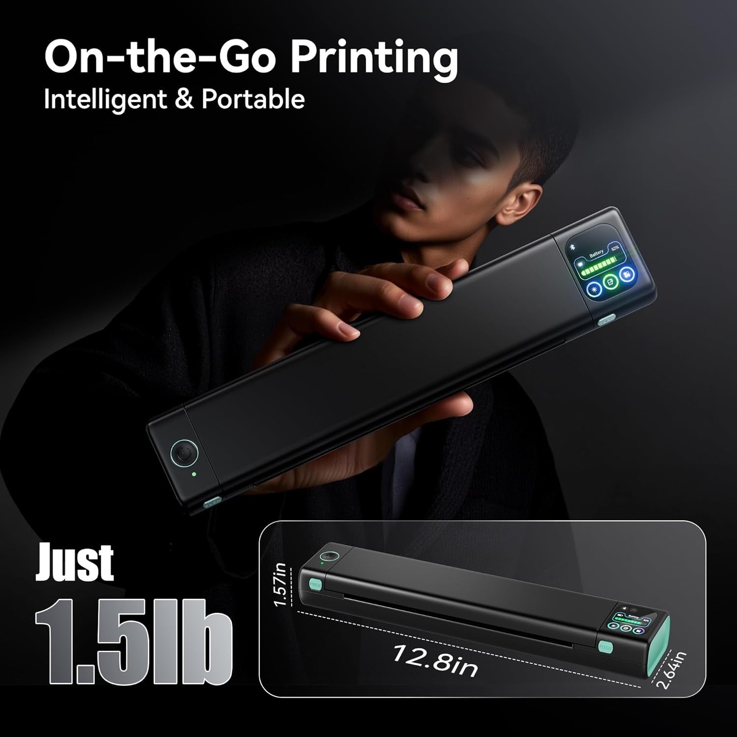 Portable Bluetooth Thermal Printer Touchscreen US Letter A4