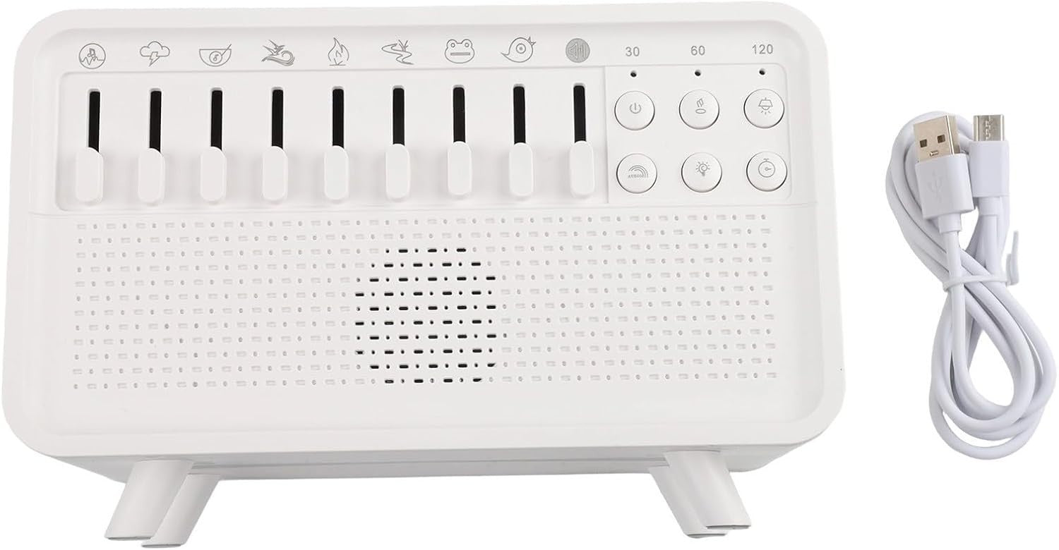White Noise Machine Humidifier Aroma Diffuser Night Light Sleep Aid.