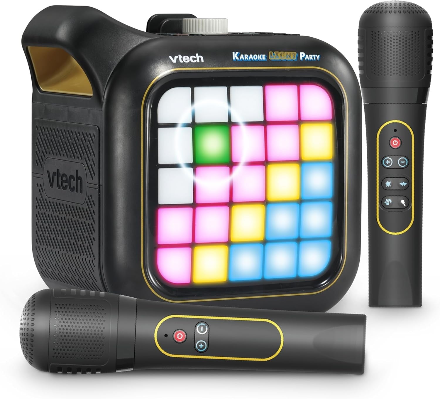 VTech Karaoke Machine Black 2 Wireless Mics Bluetooth Lights