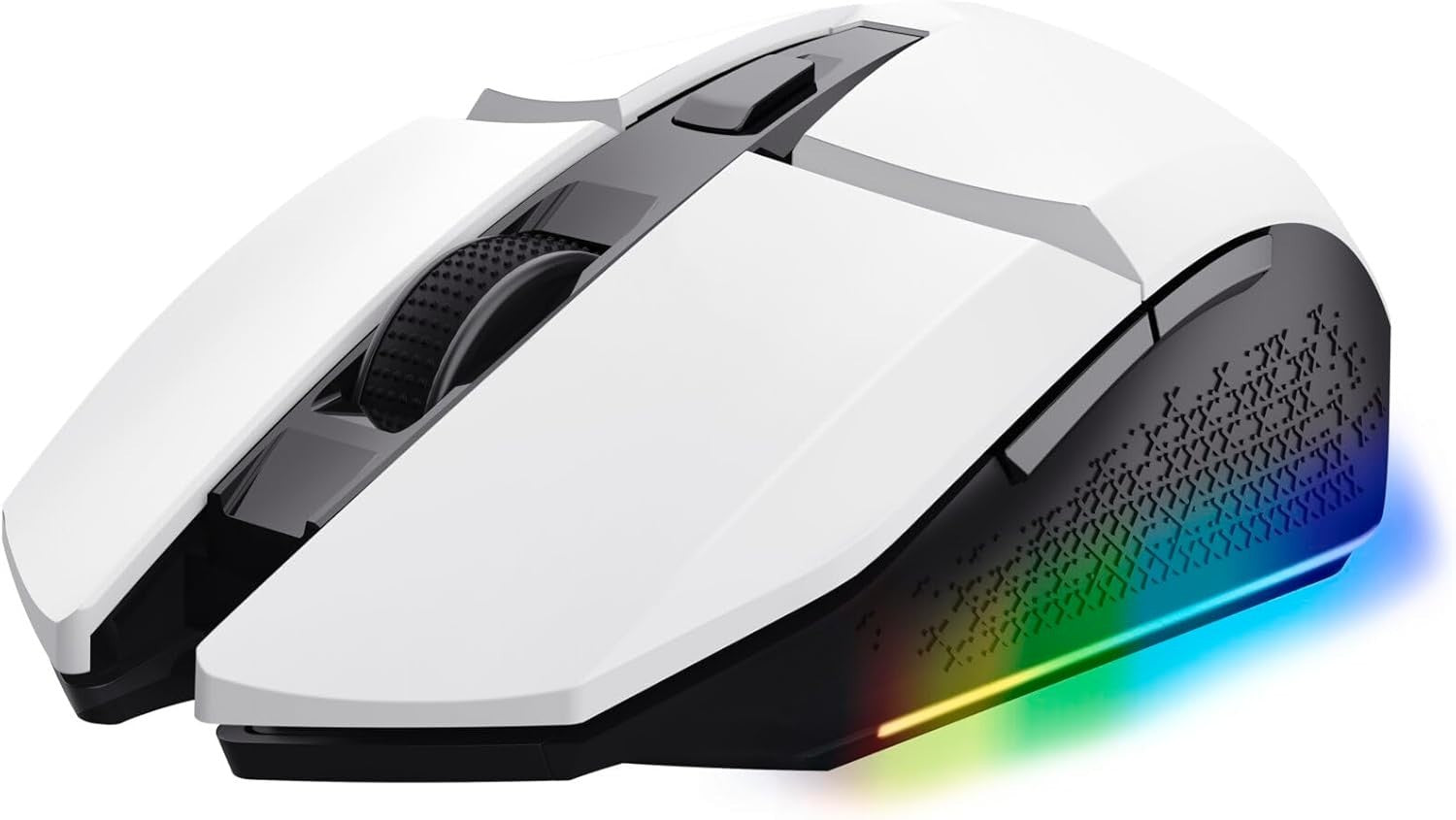 Wireless RGB Gaming Mouse Rechargeable 4800 DPI 6 Button White