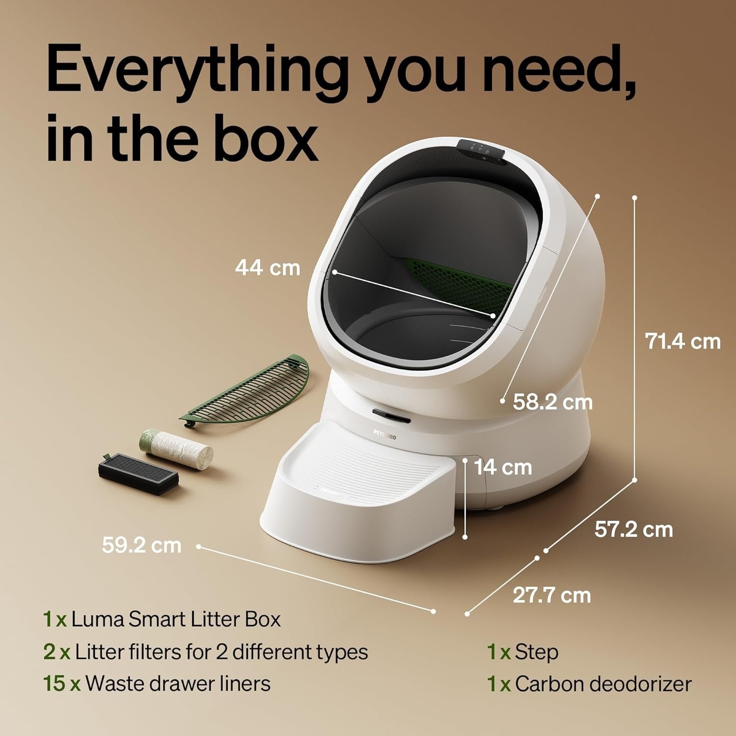 Self Cleaning Cat Litter Box AI Camera App Control Multi Cat Large