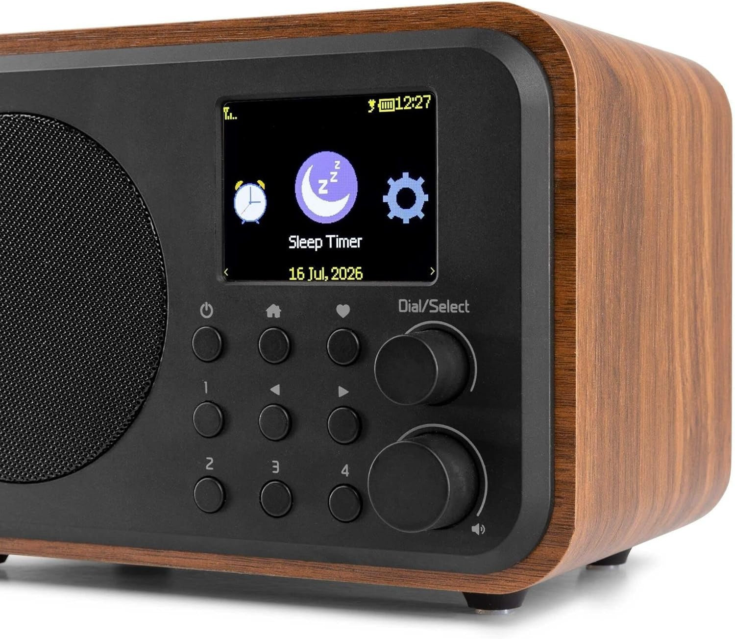 Portable DAB+/WiFi Internet Radio with Bluetooth, FM & Dual Alarm