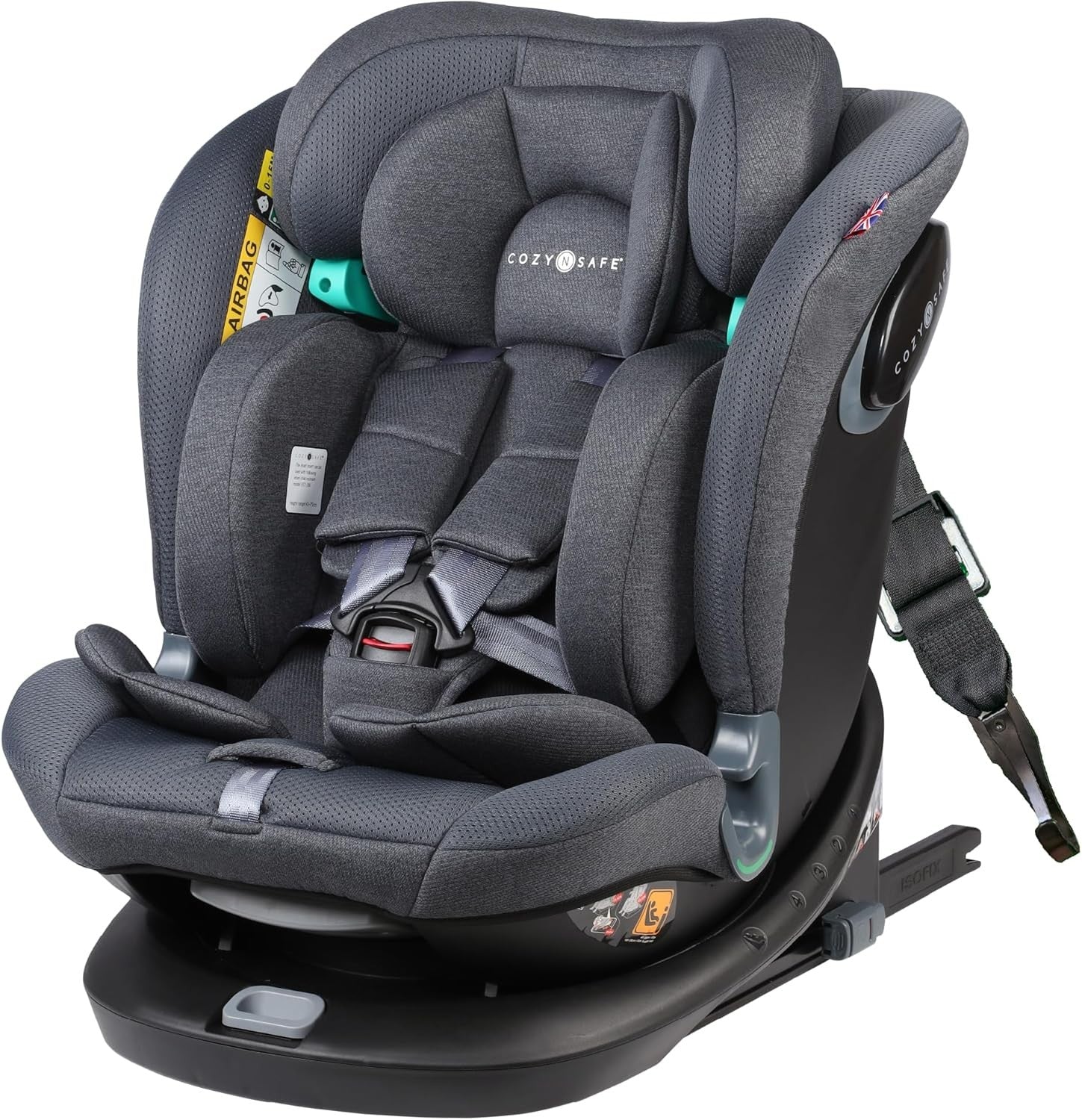 360° Rotating i-Size Child Seat ISOFIX 40–150cm All-in-One Safety