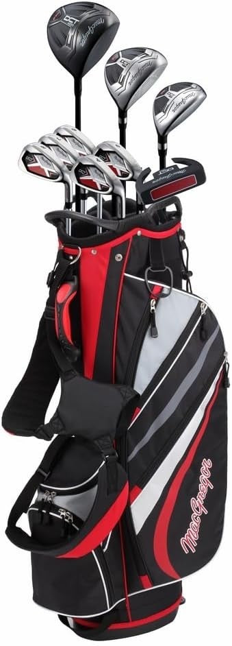 Mens Right Hand Golf Clubs Set 1” Longer Driver Hybrids Irons Putter Bag