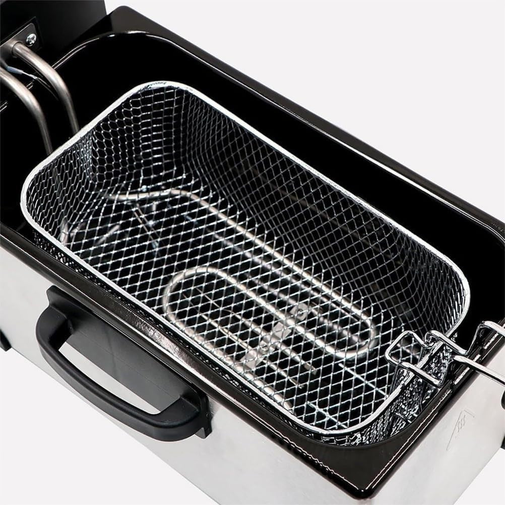 3.5L Stainless Steel Deep Fryer 2000W Electric Basket Temp Control