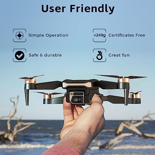 4K Camera Drone for Beginners, 84min Flight, Brushless Motor, Follow Me GPS