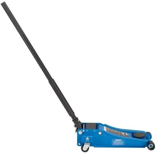 2 Ton Low Profile Trolley Jack Twin Piston Quick Lift 85–430mm Heavy Duty Blue
