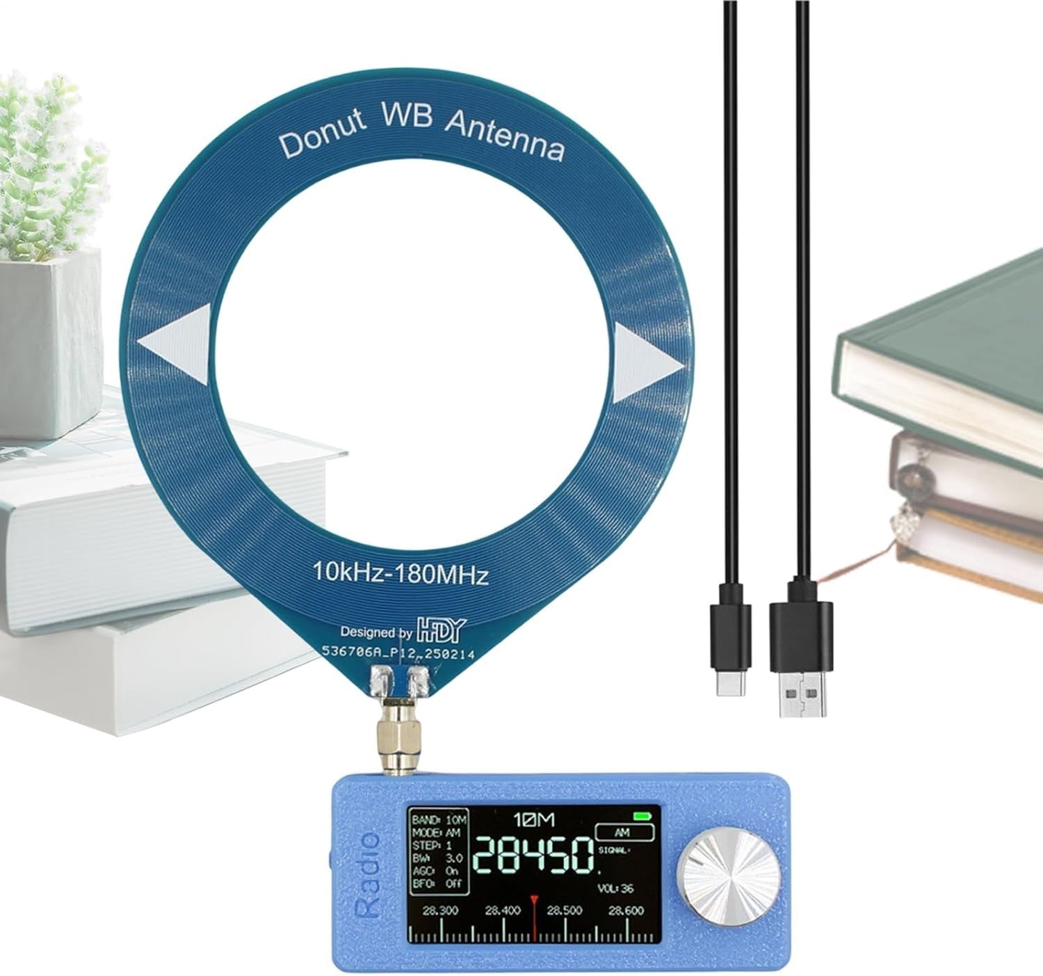 All Band Ham Radio Receiver SW/FM Travel Portable 1.9" IPS HD Screen