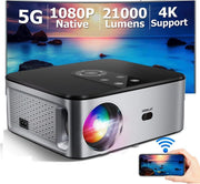 4K Android Projector 800 ANSI 1080P 3D 5G WiFi Portable