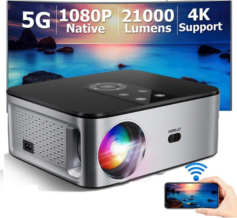 4K Android Projector 800 ANSI 1080P 3D 5G WiFi Portable