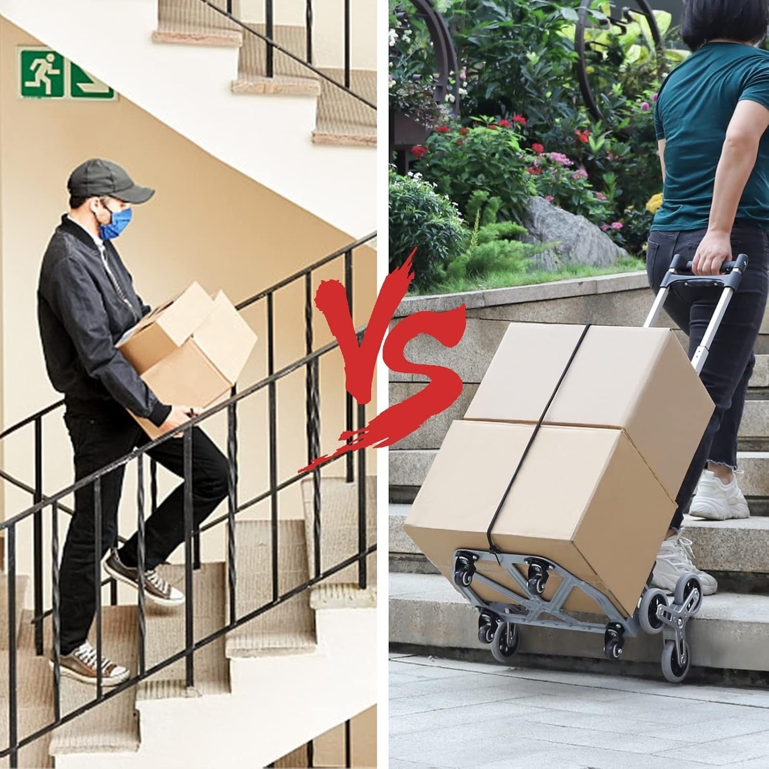 Aluminium Stair Climbing Hand Truck 10 Wheel Folding Dolly Cart