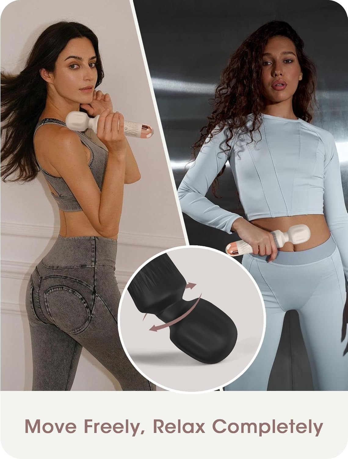 Personal Massage Wand Deep Muscle Relaxer Quiet Waterproof Body Massager