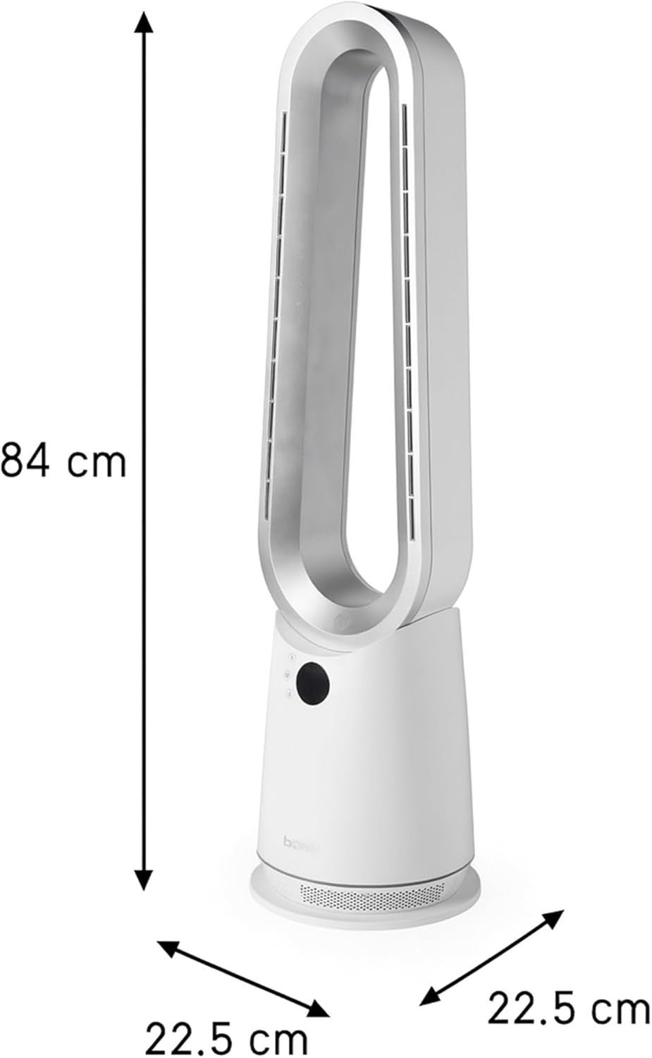 2-in-1 Bladeless Tower Fan – Cooling & Heating 9-Speed Remote LED Display 2000W