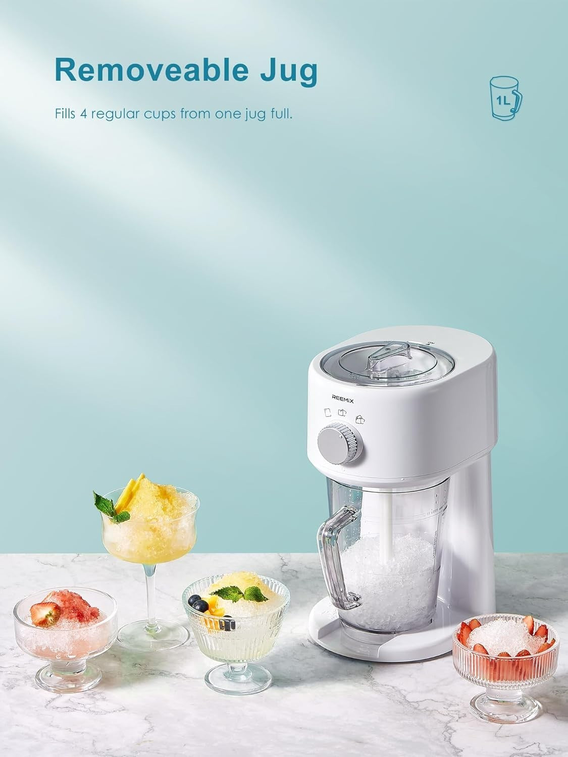 Electric Ice Crusher Slushy Maker Snow Cone Machine Home Countertop