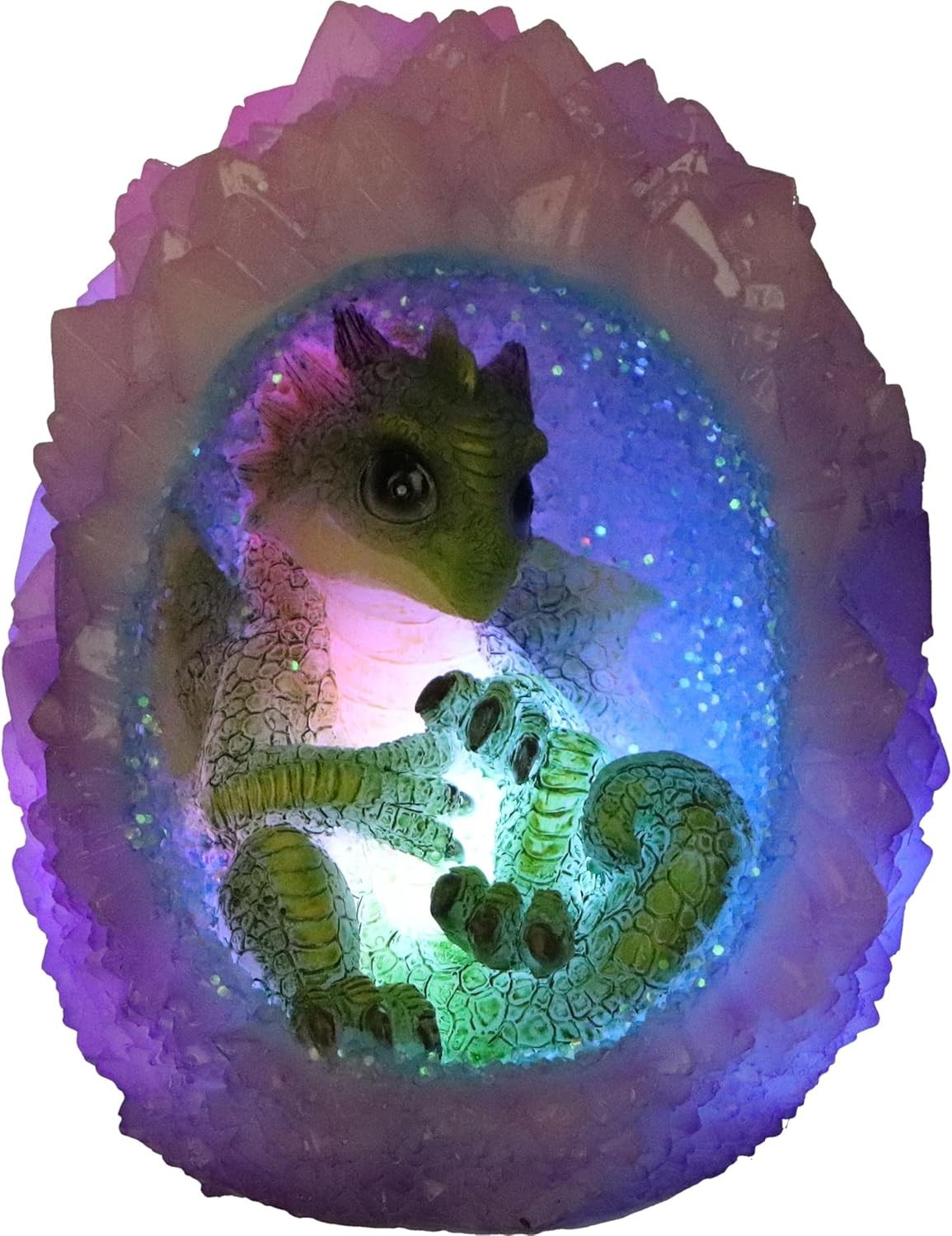Pink Geode Dragon Egg Ornament 12.5cm | Crystal Nest Figurine | Fantasy Gift