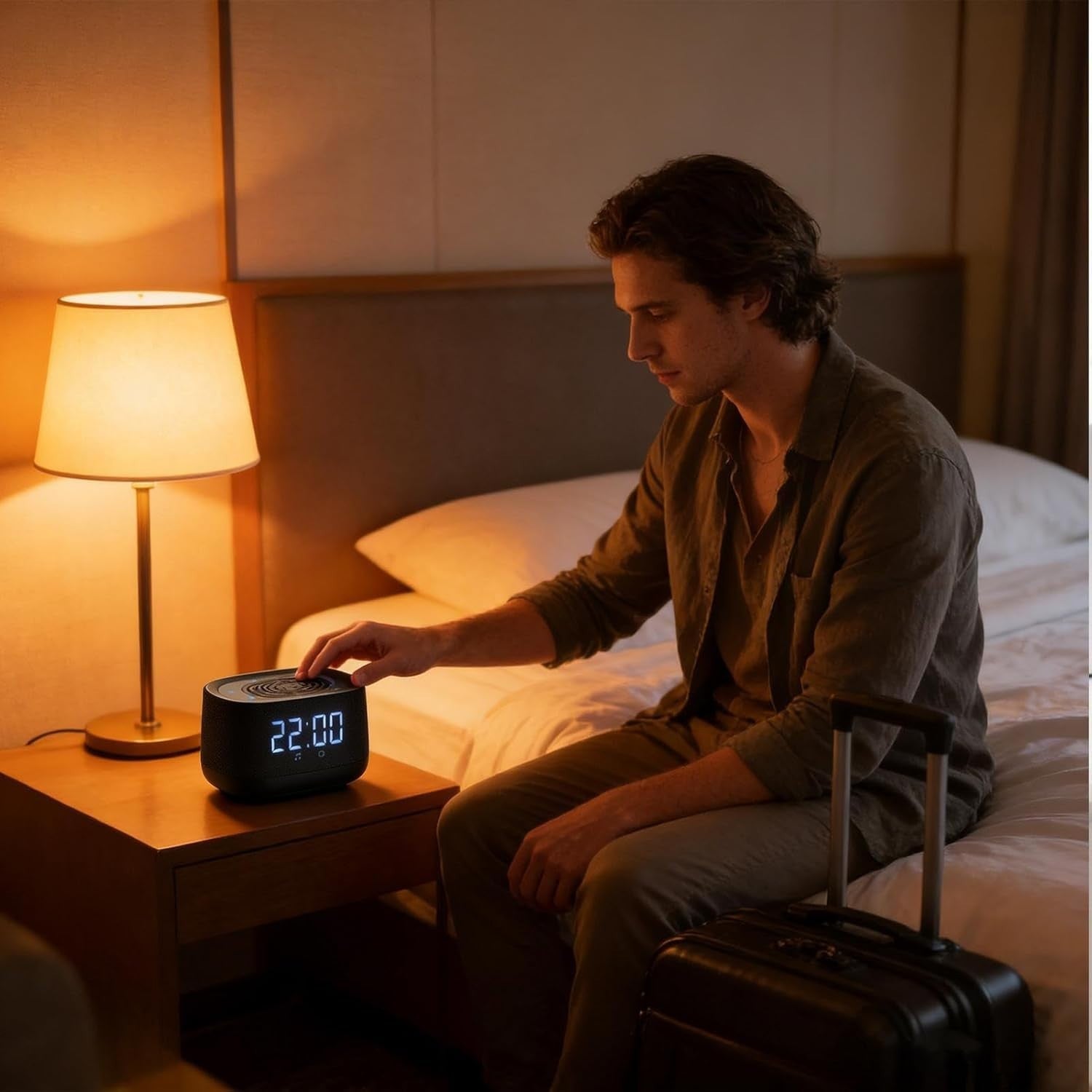 Portable White Noise Machine with Night Light & Long Battery Life
