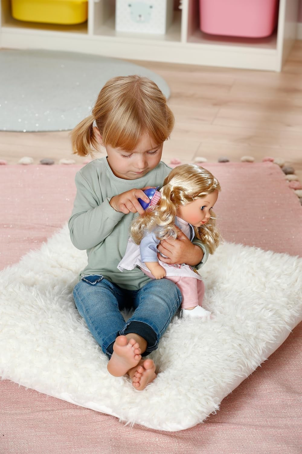 36cm Soft Baby Doll Blonde Hair Sleeping Eyes Toddler Safe 1+