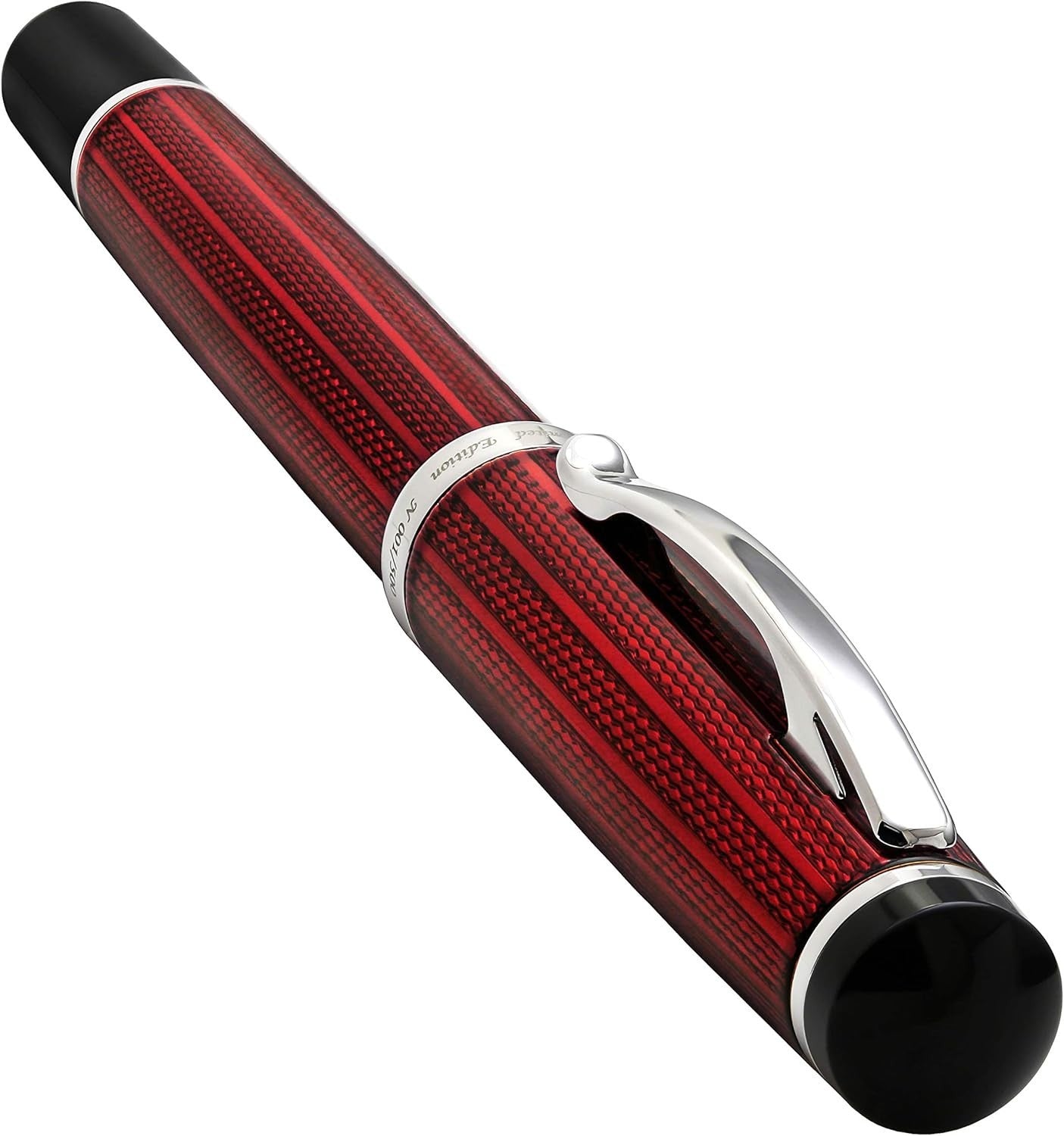 Burgundy Red Fountain Pen Fine Nib Handcrafted Smooth Writing Set