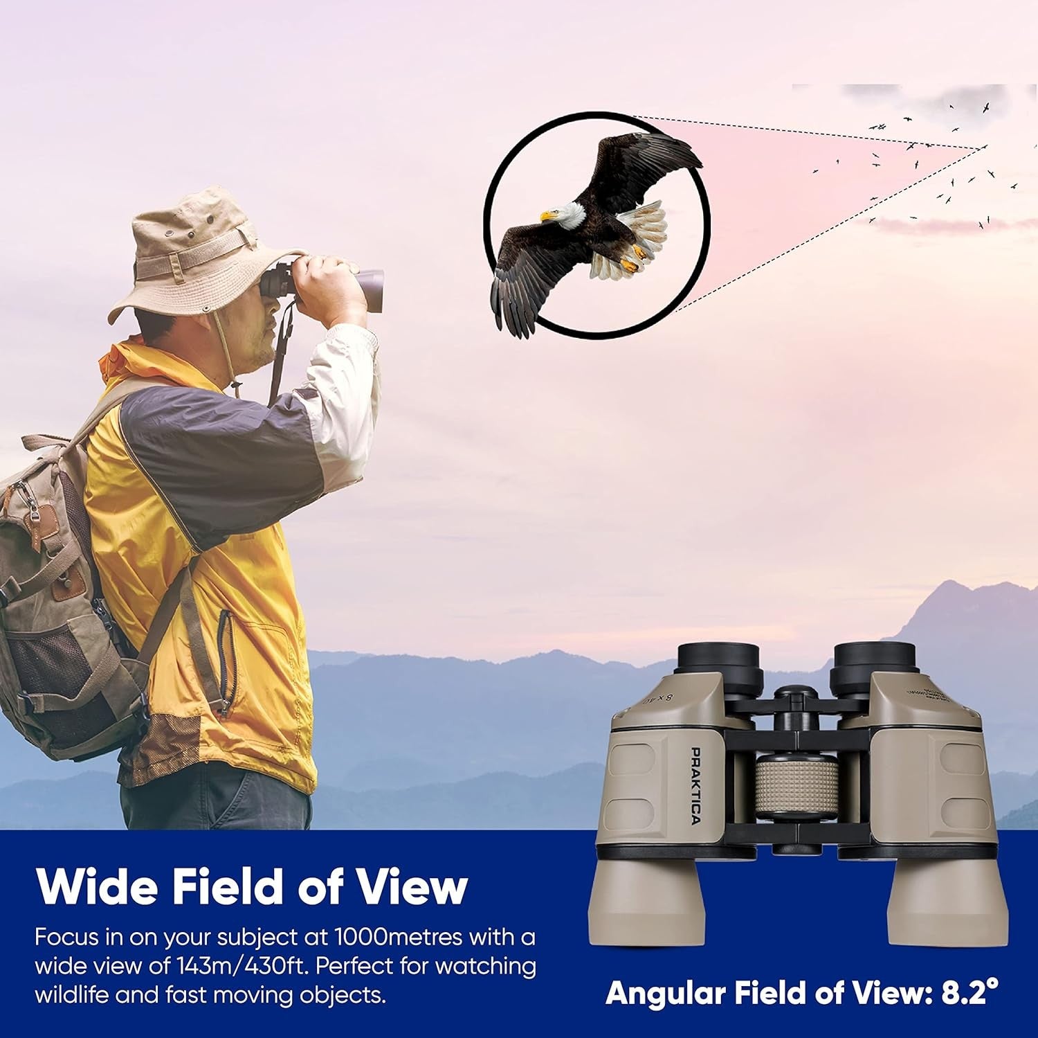 10x50 HD Binoculars Wide Angle Outdoor Viewing High Power Clear Vision