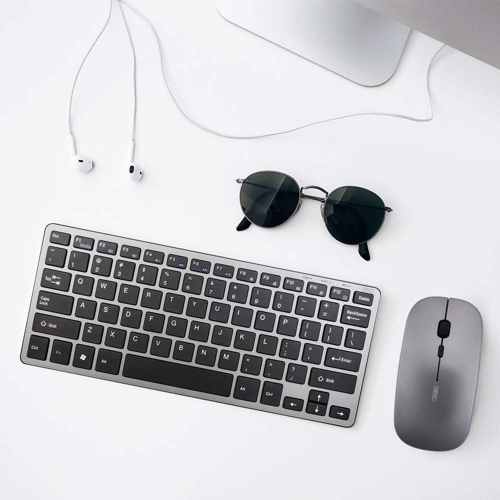Slim Rechargeable Wireless Mouse Silent Click 2.4G USB Laptop PC Portable