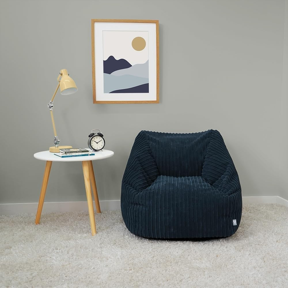Kids Corduroy Beanbag Chair Sofa Seat – Washable Soft Armchair for Bedroom