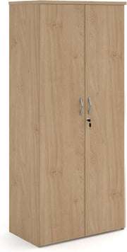 Kendal Oak Storage Cupboard 2 Door Lockable Cabinet with 4 Adjustable Shelves