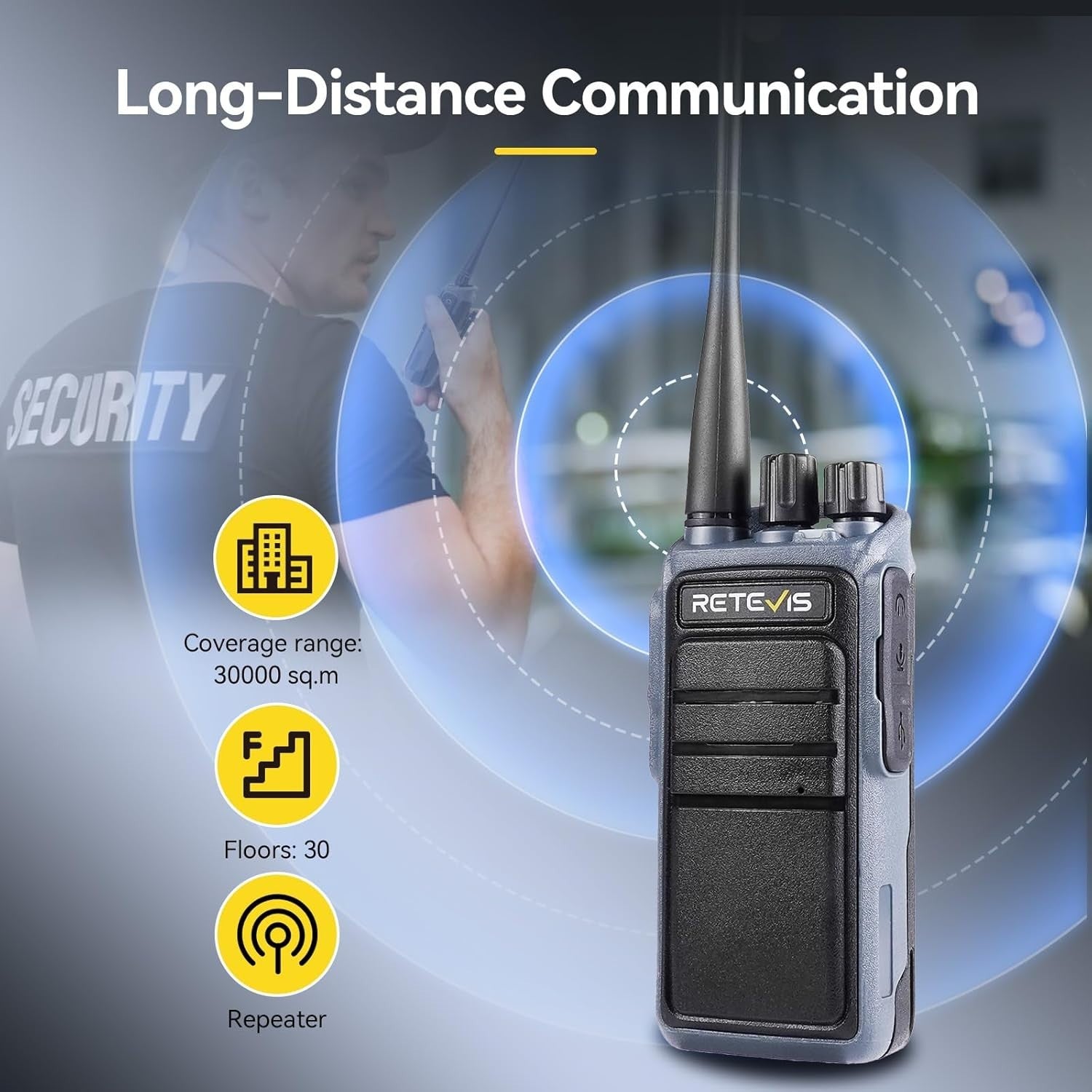 Dual Band Walkie Talkie VOX Noise Cancellation Voice Control 2500mAh