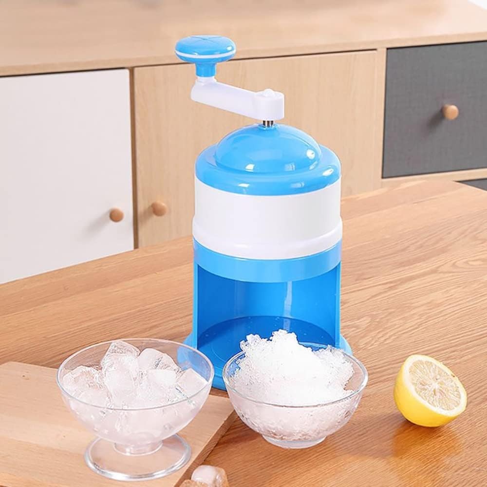 Manual Ice Crusher Hand Crank Snow Cone Shaved Ice Maker Slush Machine