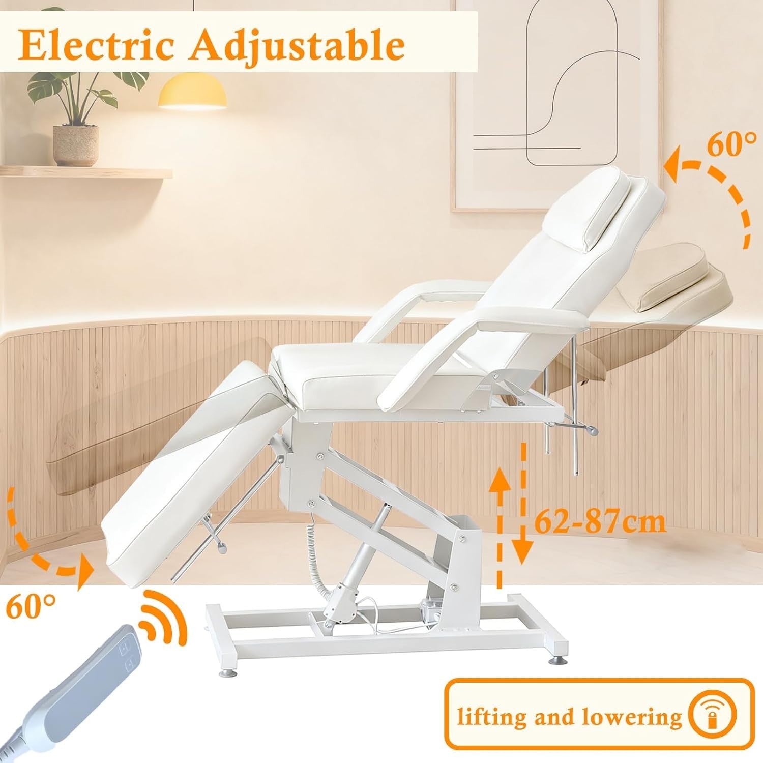 Portable 3-Section Folding Massage Bed Adjustable Therapy Table With Accessories