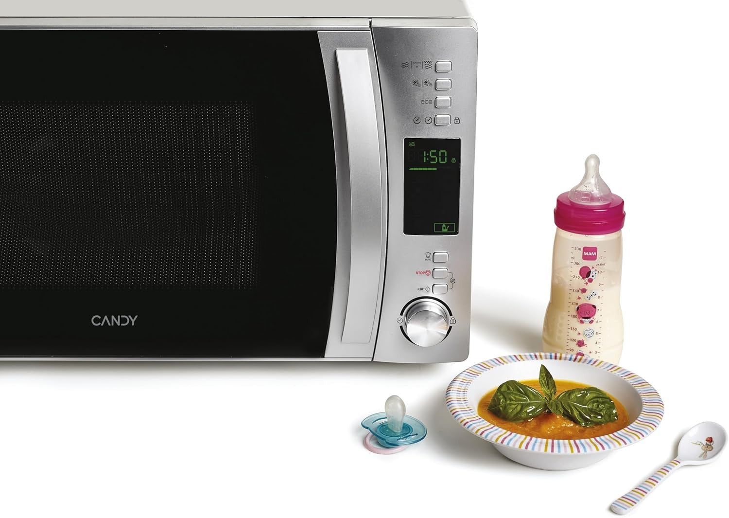 Silver 22L Digital Microwave 800W Grill Energy Class