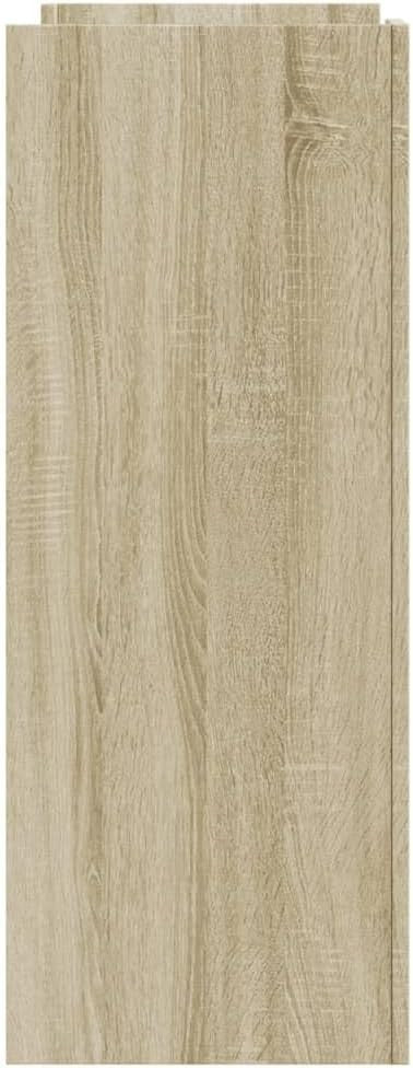 Durable Sonoma Oak Console Table with Display Shelf, 100x35x90cm