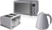 3-Piece Kitchen Appliance Set: 20L Microwave, 1.5L Kettle & 4-Slice Toaster
